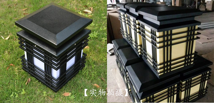 麻豆视频APP官网照明(QDZTD-001)戶外方柱形大門柱頭燈實拍效果展示圖片
